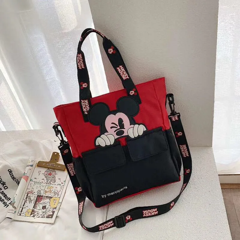 Disney Mickey mouse scoala de nailon tutore sac elev de gimnaziu geanta copii geanta de umar messenger fete baieti genți de mână