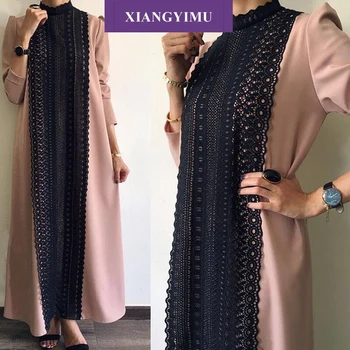 8868-3 musulman rochie de Dantelă rochii rochie rochie islamice turce femei îmbrăcăminte dubai rochie bangladesh, Malaezia caftan arabi 0