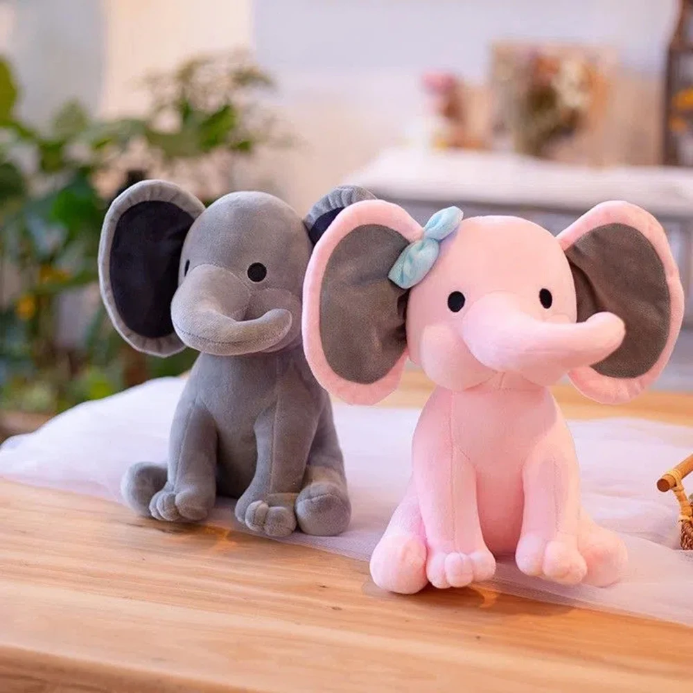 25cm de Desene animate de Animale de Culoare Ins Calma Copilul Elefant Jucarie de Plus Câteva Elefant Ragdoll Papusa de Masina pentru Copii Cadouri
