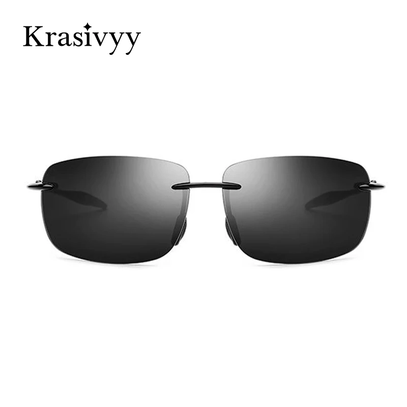 Krasivyy BRAND 2020 Nou TR90 fără ramă de ochelari de Soare pentru Bărbați de Înaltă Calitate Nylon Lentila Pătrat de Conducere Ochelari de Soare Oculos De Atât 1