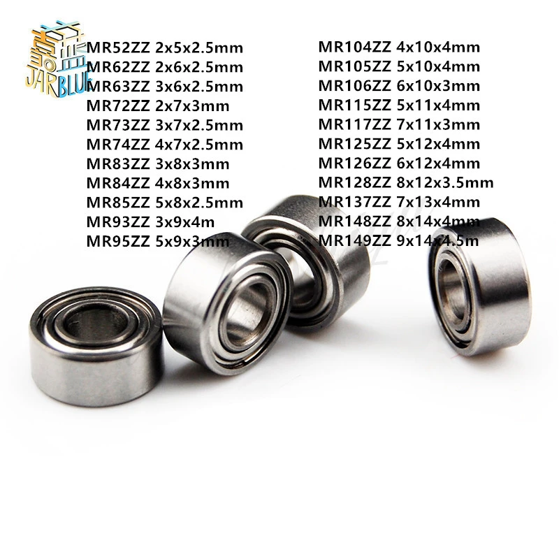 10buc MR52 MR62 MR63 MR73 MR74 MR83 MR84 MR85 MR93 MR95 MR105 MR115 MR126 MR137 MR128 MR104 MR148 ZZ Model în Miniatură Rulmenti