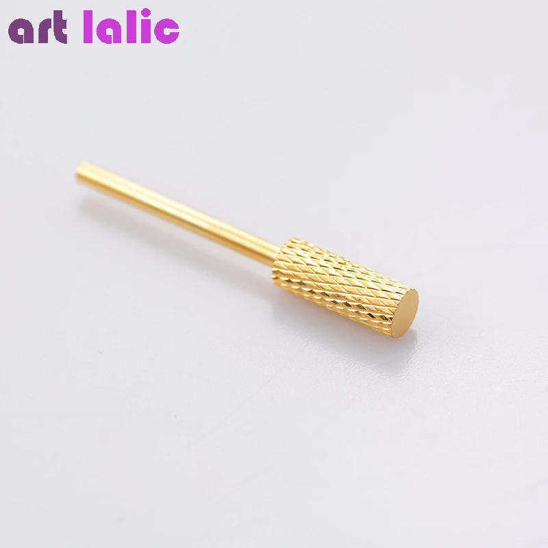 1 buc de Aur Carbură de Fișier de Unghii burghie de Mașină Pentru Nail Art Manichiura Pedichiura Instrument Rotativ
