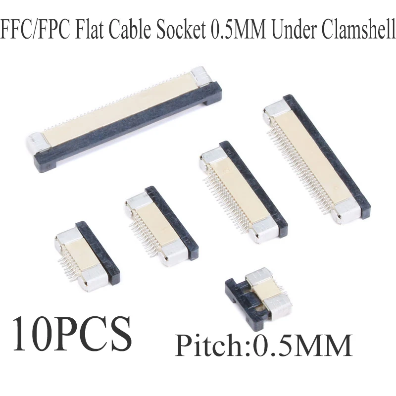 10BUC FFC / FPC Conector Soclu de 0,5 MM Pas Sertar Inferior Contact SMD 4/6/8/10/12/14/16/18/20/22/24-60P tv cu Cablu Conector 1