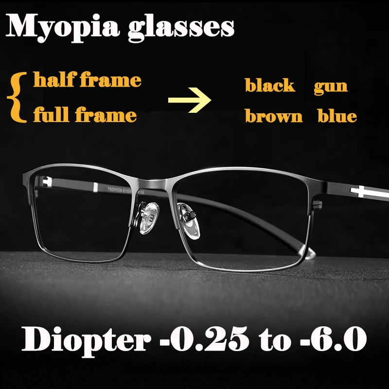 Moda Fotocromatică Ochelari Miopie Bărbați Ultralight Soare Automată Decolorarea Afaceri Miop cu Ochelari TR90 Full Frame -175 0