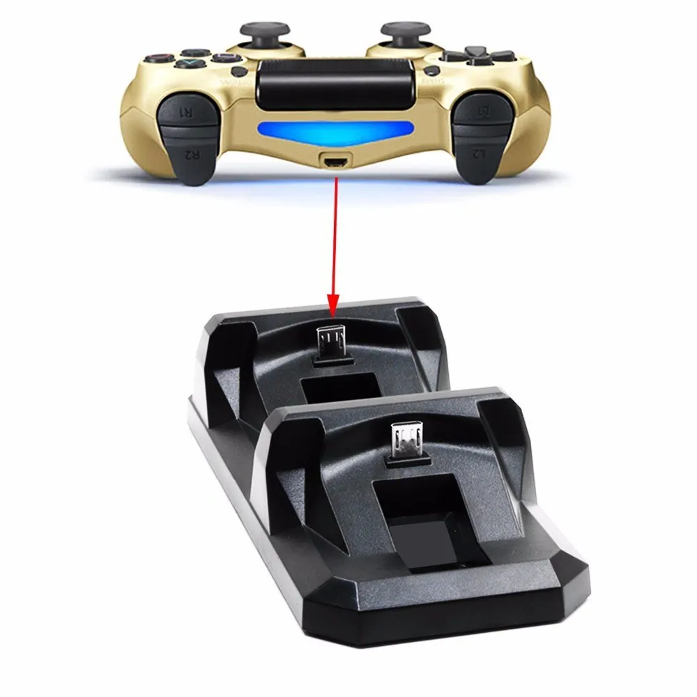 USB Dual Charge Dock Pentru Controller PS4 Jocuri de Încărcare Stand Titular Pentru Sony PlayStation 4 Gamepad Wireless Controle Încărcător 2