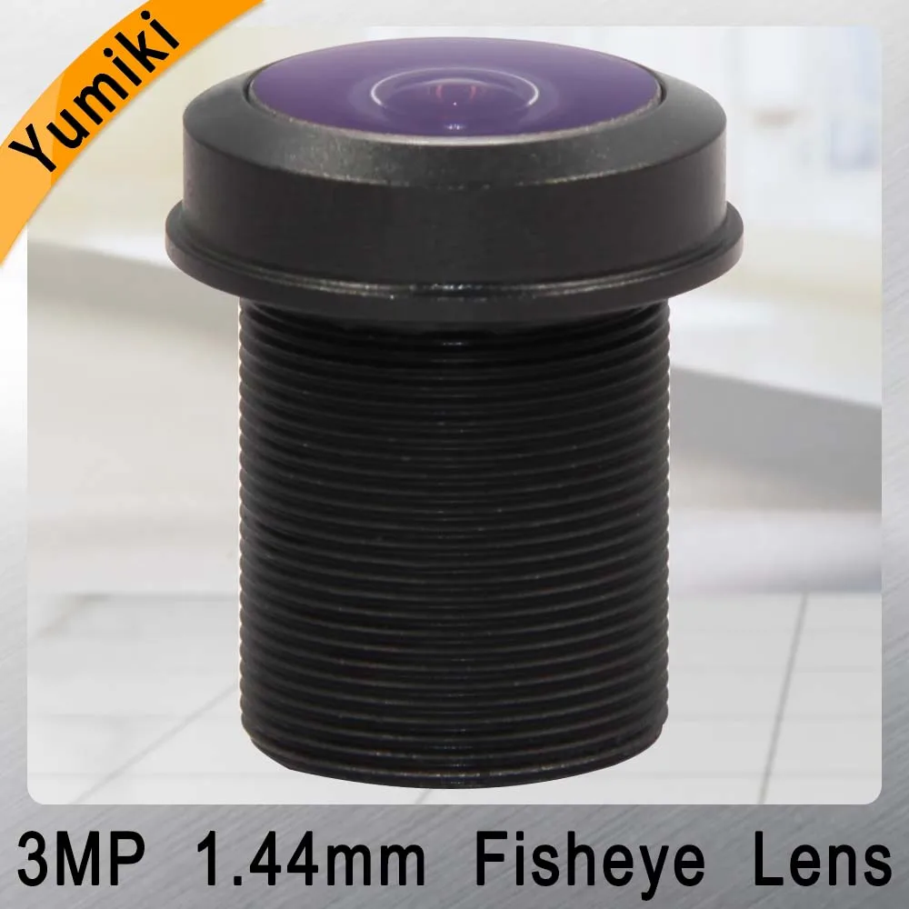 Yumiki 1.44 mm Lentilă de 3.0 Megapixeli cu unghi Larg de 180 de Grade MTV M12 x 0,5 Muntele Infraroșu Viziune de Noapte Obiectiv Fisheye Pentru CCTV aparat de Fotografiat