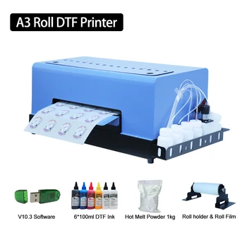 A3 DTF Printer 33CM Rola DTF Imprimanta pentru T shirt Hoodie Transfera Direct de Film Printer Roll Film Print T Shirt de Imprimare Mașină