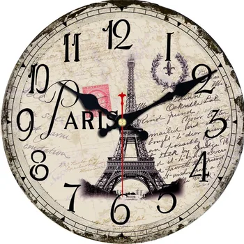 Acasă Agățat Ceasuri Mari Cifre Arabe Cocos Arta Decorativa Din Lemn Rotund De Perete Cu Ceas Saat Baterii De 12 Inch Ceasuri 2