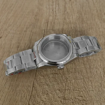 Accesorii ceas 36mm caz R rama + sticla safir + light medium curea din otel pentru NH35/36 mișcarea ceas de personalizare 1