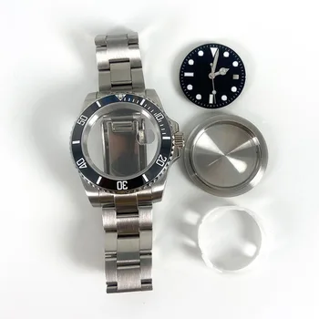 Accesorii ceas 40mm din Oțel Inoxidabil Coajă de Sticlă de Safir Set pentru Bărbați Ceas Mecanic 8215 2813