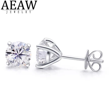 AEAW 2ctw DEF Alb Diamant Trecut Testul Moissanite Argint Cercei Bijuterii Piatră prețioasă Prietena Cadou Pret Special pentru Femei