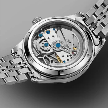 AILANG NOU Schelet Mișcare Automată Ceas Pentru Bărbați Mecanic de Lux din Oțel Negru Ceasuri Mens horloge tourbillon 2021 5