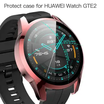 AKBNSTED Placare Coajă de Protecție + Ceas 3D Folie de Protectie Pentru Huawei Watch GT 2 42MM/46MM Ceas Inteligent de Înlocuire Caz Ceas 4