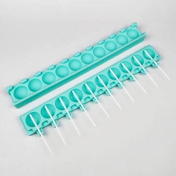 Alimente Clasa a 10 Găuri Bomboane Lollipop Matrite de Silicon Mucegai DIY Circulară Dulciuri de Bucătărie realizate Manual Casă de Vânzare la Cald Matrite Instrumente