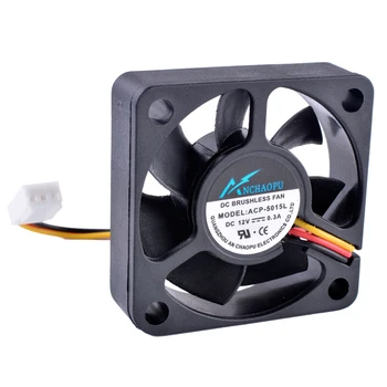 ANCHAOPU 5015 50mm fan 50x50x15mm 12V 0.30-O 5cm 3 linii 5000rpm Calculator CPU mică a ventilatorului de răcire