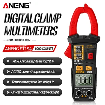 ANENG ST194 True RMS Digital, 6000 De Conta Multimetru ampermetric DC/AC clește de Curent Tensiune Tester Masina Hz Capacitate Ohm Instrument