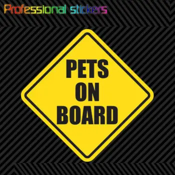 Animale de companie la Bord Autocolant Tăiat Mor de Vinil Atenție Câine Semn Cat de Siguranță animale de Companie Autocolante pentru Masina, RULOTA, Laptop-uri, Motociclete