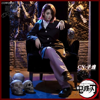 Anime! Demon Slayer: Kimetsu nu Yaiba Enmu Frumos Minunat Uniformă Cosplay Costum de Halloween de zi cu Zi Costum Unisex Livrare Gratuita