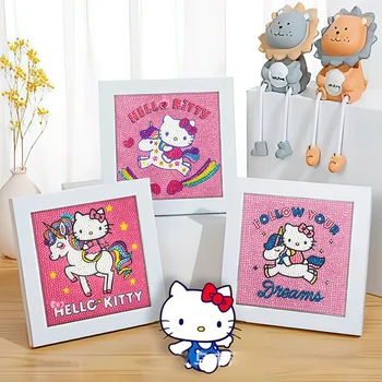 Anime kawaii Sanrio autocolante autocolante Hello Kitty pentru copii diamond pictura Sanrio manual diy diamant autocolante