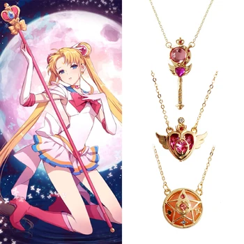 Anime Sailor Iubitoare Bagheta de Cristal cosplay Pandantiv Colier Fată accesorii elemente de recuzită Drăguț