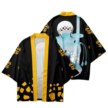 Anime-Ul Japonez Print Kimono 2022 Vară A Femeilor De Bărbați, Cosplay Haori Harajuku Streetwear Cardigan Yukata-O Singură Bucată Topuri