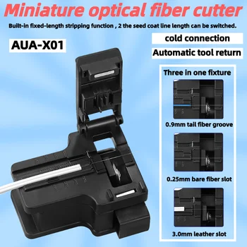 AUA-X01 Miniatură Fibra Optica Cutter Automat Instrument Reveni FTTH Rece Conexiune Fiber Cleaver Material Plastic
