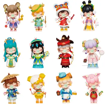 Autentic Nanci Cele Douăsprezece Semne Ale Zodiacului Chinez Serie Anime De Acțiune Figura Ornamente Drăguț Stil Chinezesc Model De Păpușă Jucărie Cadouri