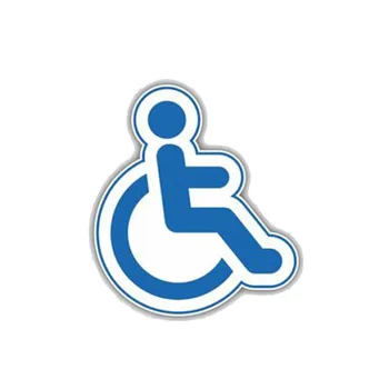 Autocolante auto scaune cu Rotile Logo Special Insigne pentru persoane Cu Handicap rezistent la apă și protecție Solară PVC 13*11cm