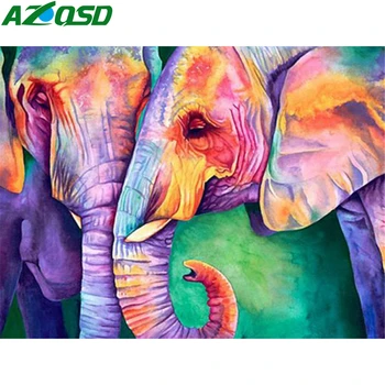 AZQSD 5D Kit Diamant Pictura Animal cruciulițe Diamant Broderie Mozaic Elefant Pătrat Burghiu Manual Handmade Cadou