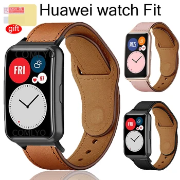 Bandă de piele Pentru Huawei Watch a se POTRIVI Curea smartwatch Accesorii din Piele bratara bratara Huawei Watch a se potrivi Ecranului de film