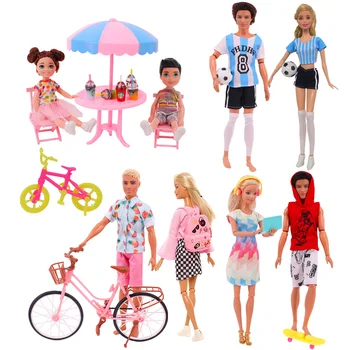 Barbie Papusa Ken Haine Pentru Uzura De Zi Cu Zi Casual Cuplu Papusa Rochie Pentru Barbie Papusa Ken Băieți Fete Papusa Accesorii Mini Papusa Kelly