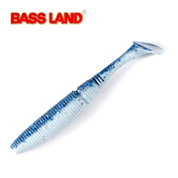 Bassland Moale Atrage 75mm 4g Paddle Tail Drive Shad de Culoare Dublă Artificiale Momeli Bass, Stiuca Leurre Souple
