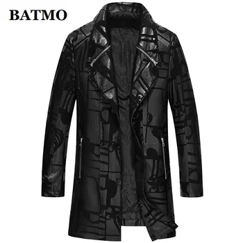 BATMO 2022 new sosire naturale de înaltă calitate piele de oaie piele trench barbati,real, jachete de piele,AL40