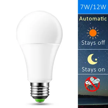 Becuri cu LED-uri Amurg până în Zori Senzor Lumini Bec Inteligent de Iluminare cu Lampa 15W Soclu E27 Auto On/Off Lumina de Securitate Pentru Verandă, Garaj