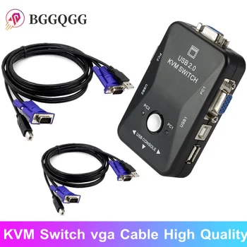 BGGQGG Switch KVM vga Cablu USB 2.0 vga splitter Box pentru Cheie USB mouse tastatura monitor adaptor usb Printer comutator de Înaltă Calitate