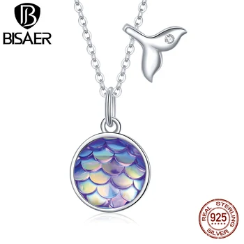 Bisaer coadă de pește Scară Colier Pentru Femei 925 Translucid Opal Brand de Lux Bijuterii Modul ECN448 3