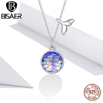 Bisaer coadă de pește Scară Colier Pentru Femei 925 Translucid Opal Brand de Lux Bijuterii Modul ECN448 4