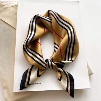 Brand De Lux 100% Reale Eșarfă De Mătase Pentru Femei De Moda Pătrat Mic Eșarfe Benzile De Păr Panglică Cravată De Sex Feminin Bandană Văl 2022