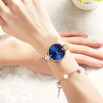 Brand de Top CURREN Femei Ceasuri Doamnelor Cadran Marca Japoneză cuarț Ceas de mână rezistent la apa Complet din Oțel Fata Ceas Cadou Reloj Mujer 3