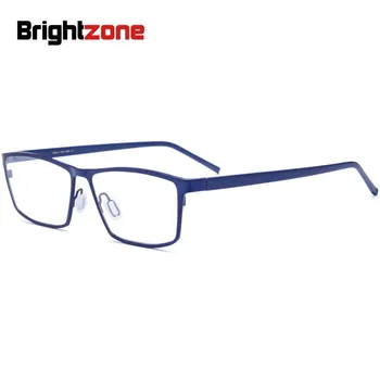 Brightzone 2019 Moda Titan Rame De Ochelari Miopie Ochelari Pătrați Mat Obiectiv Clar Bărbați Optice De Protecție A Ochilor Negru Ochelari