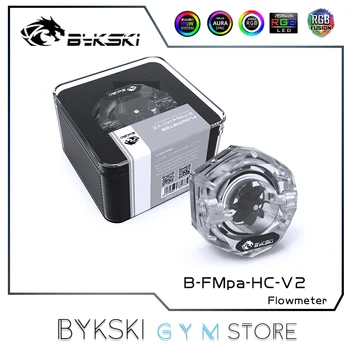 Bykski Hexagon Apă debitmetru, care Curge de Monitorizare Pentru Calculator Apă de Răcire, RGB/ARGB SINCRONIZARE, B-Alcp-HC-V2 0