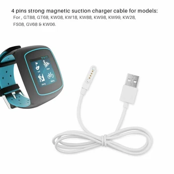 Cablu de încărcare USB 2.0 de sex Masculin la 4 Pin Magnetic Încărcător Cablu de Cablu Pentru Smart Watch GT88, GT68, KW08, KW18, KW88, KW98 2