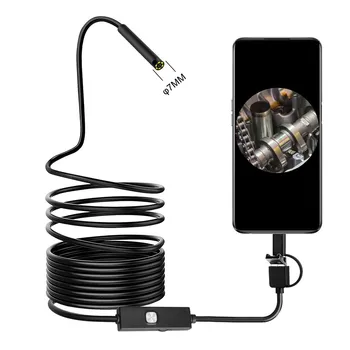 Camera endoscop 7mm Flexibile hidroizolante IP67 6 LED-uri de Inspecție Camera Android PC Industrial Instrument de Control