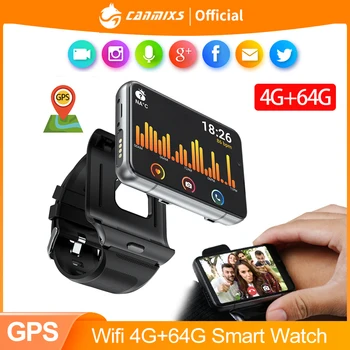 CanMixs 4G Ceas Inteligent GPS Wifi 4G 64G Smartwatch Bărbați Camere Duble Smartwatch Android 9.0 Cartela Sim de Monitorizare a ritmului Cardiac S999 0