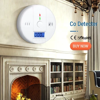 Carbon Senzor de Înaltă sensibilitate pentru acasă Wireless CO Intoxicație cu Monoxid Detector de Fum de Alarmă de Avertizare Detector LCD Indicator