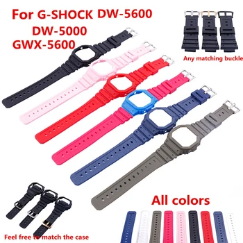 Ceas accesorii sunt potrivite pentru Casio G-SHOCK DW5600 5610 5030 5025 pătrat mic de sex masculin și de sex feminin de rășină curea 0