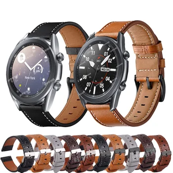 Ceas Bandă de piele Pentru Samsung Galaxy Watch 3 41mm 45mm/Watch 42mm 46mm/de Viteze S3 Frontieră Sport 20mm 22mm Bratara Înlocuiți Cureaua 0