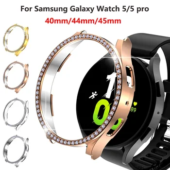 Ceas de Caz pentru Samsung Galaxy Watch 5 40mm 44mm PC Diamant Bara de protecție Impermeabil de Protecție Caz pentru Galaxy Watch 5 Pro 45mm Acoperi