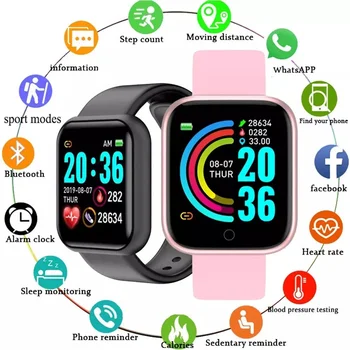 Ceas inteligent cu Ecran Mare Brățară Inteligent Bluetooth Ceasuri Digitale Sport Tracker de Fitness Pedometru Smartwatch pentru Android Ios 1