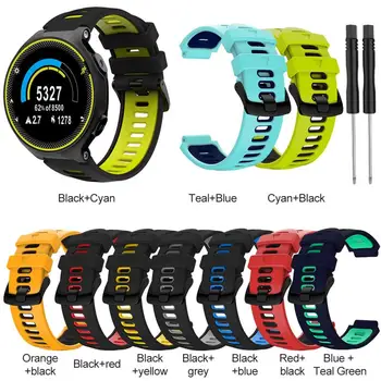 Ceas inteligent Cu Silicon de Înlocuire Sport Band Brățară Cu 10 Culori de Două culoare Curea Pentru Garmin Forerunner 735XT Ceas 0